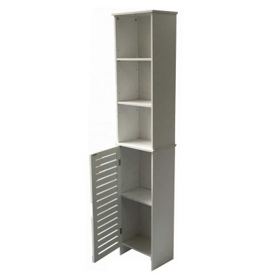 MDF 5-shelf organizing bathroom corner cabinet